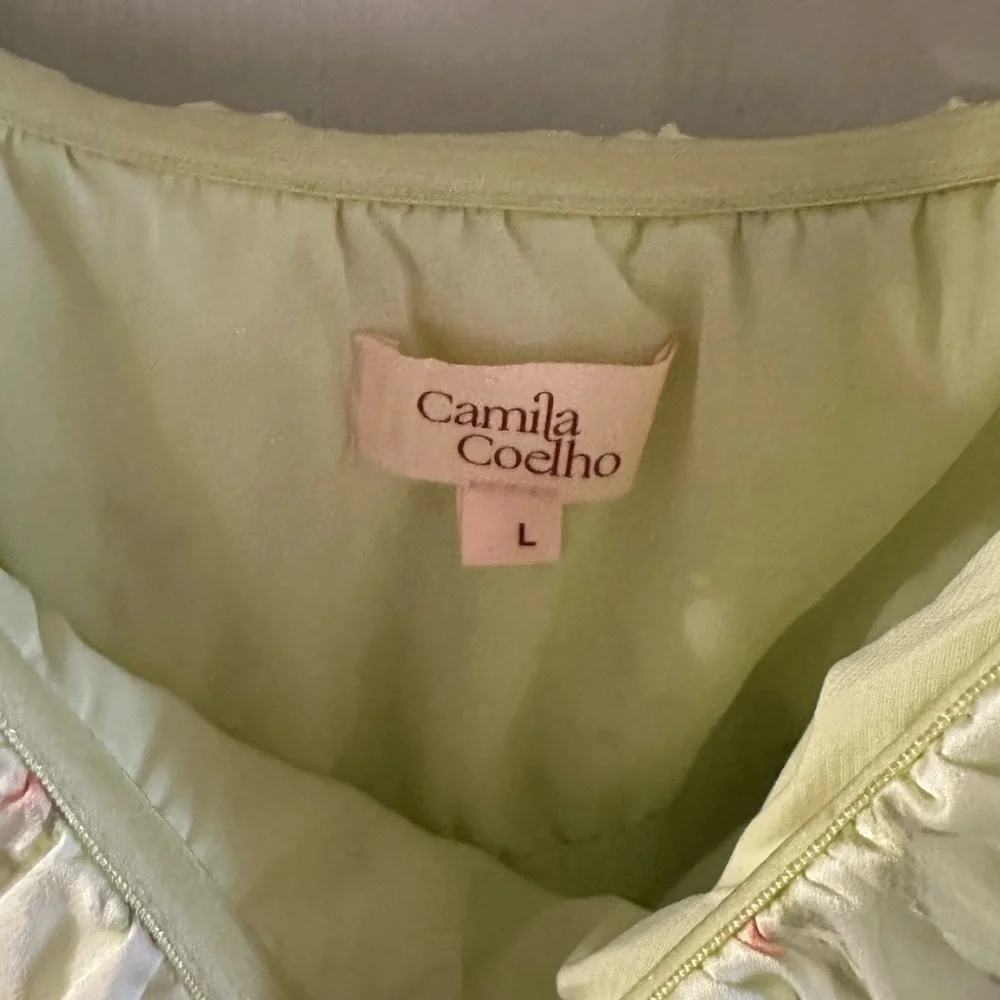 Camila Coelho Eva Mini Dress in Sage Delilah Size Large NWT - Picture 6 of 8